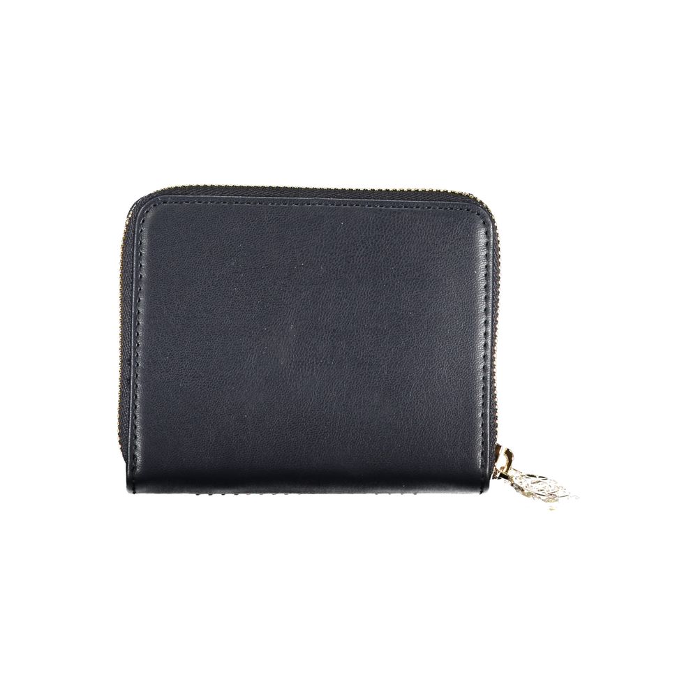 Tommy Hilfiger Blue Polyethylene Wallet with zip closure, external pocket, 4 compartments, coin purse, double card spaces, contrasting details.
