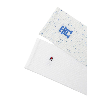 Tommy Hilfiger Blue Viscose Socks with monogram design, women's soft and comfortable everyday socks made of high-quality materials.