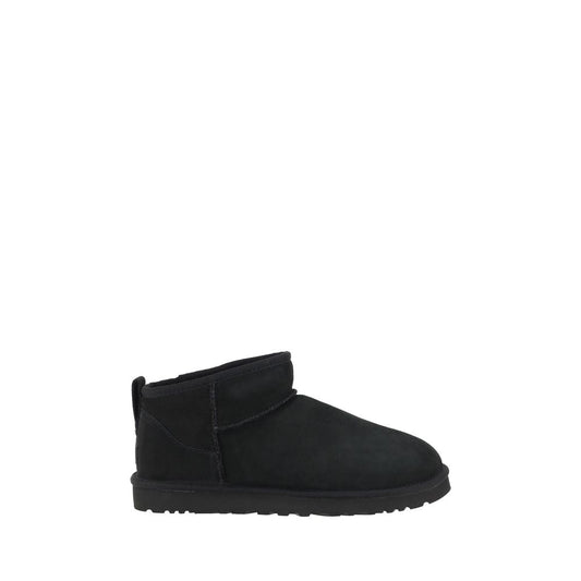 UGG Black Goatskin Ankle Boots