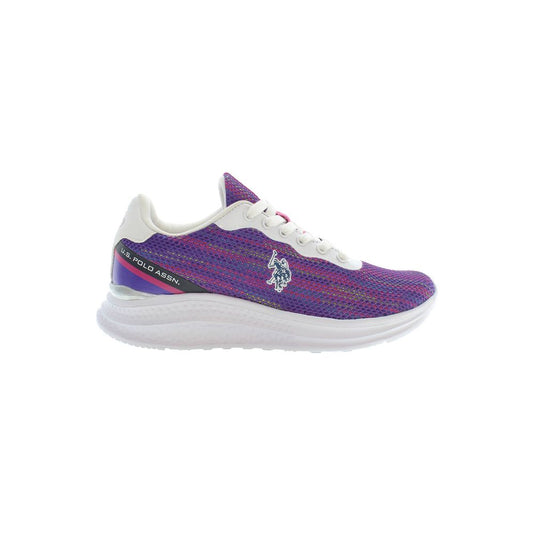 U.S. POLO ASSN. Purple Polyester Women Sneaker with stylish design and contrast textures