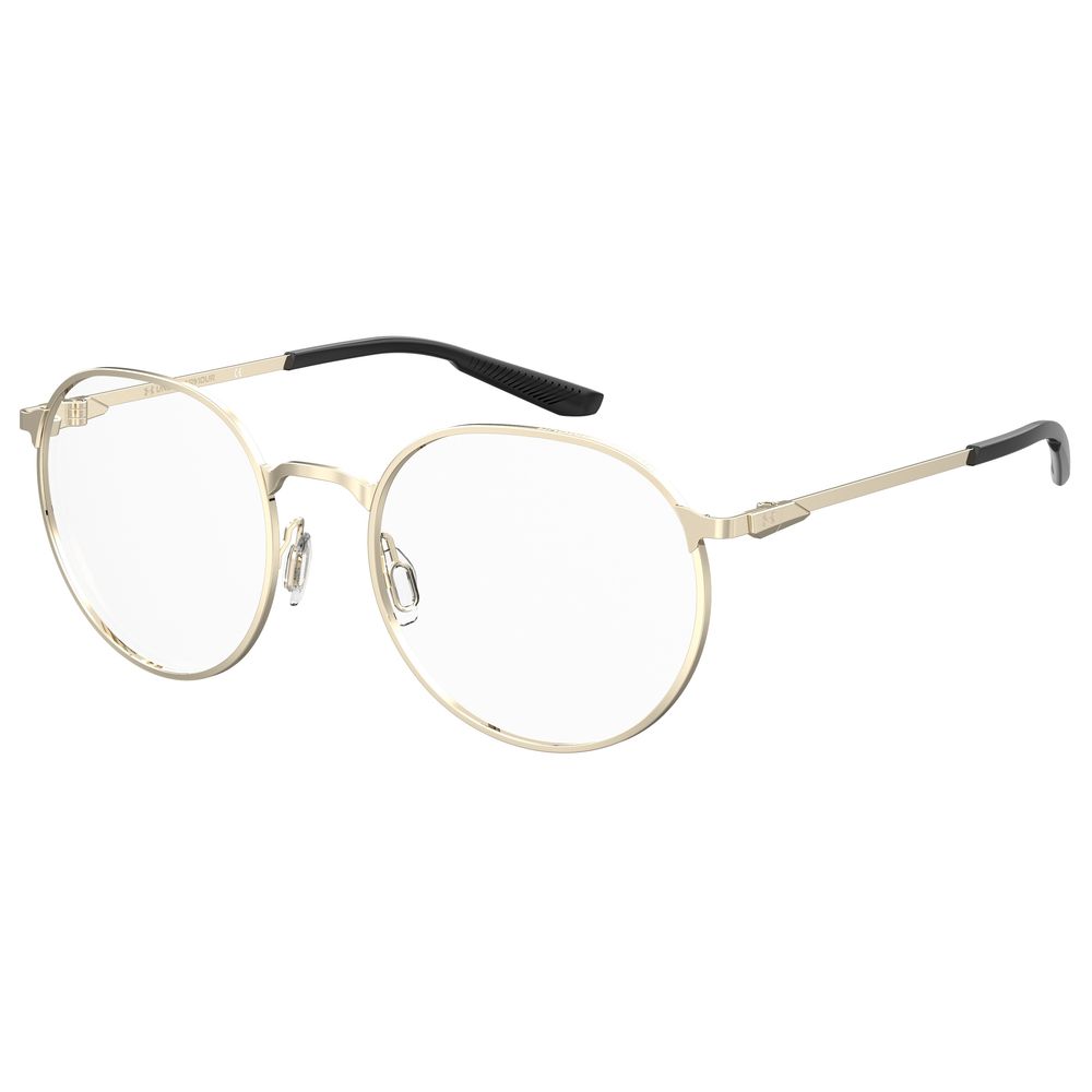 Under Armour Gold Metal Frames with 52/19/140 mm dimensions, golden color, unisex style, and metal material.