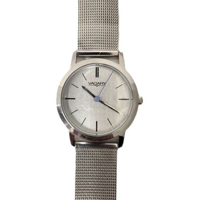 VAGARY MOD. IK7-511-21 elegant silver watch with mesh strap and minimalist design.