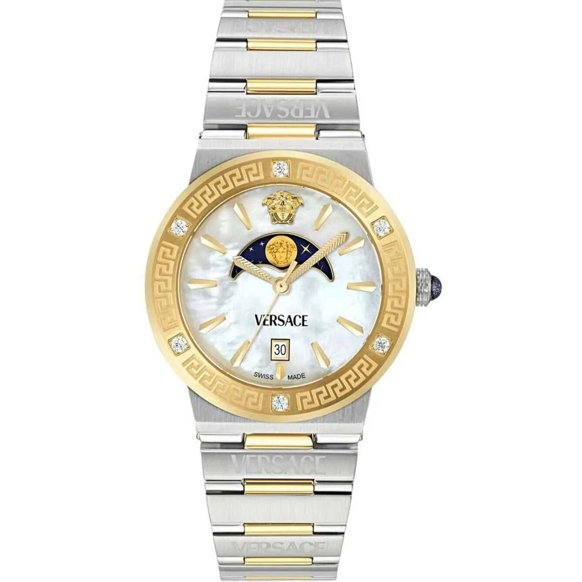 VERSACE Mod. GRECA LOGO MOONPHASE - DIAMONDS