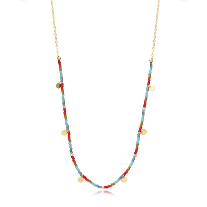 Elegant VICEROY JEWELS Mod. 13038C100-96 ladies' necklace made of Silver 925° with multicolor beads and gold accents.