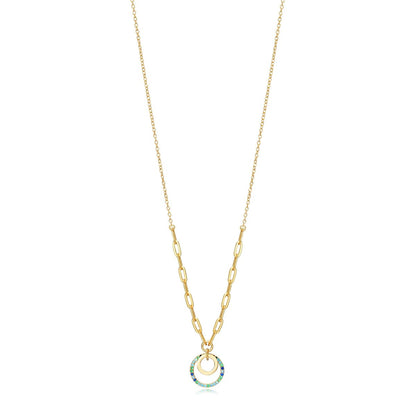 VICEROY JEWELS Mod. 13052C100-32 silver necklace with mineral dial and quartz movement, 42 mm case, 3 ATM water resistance, in official box.