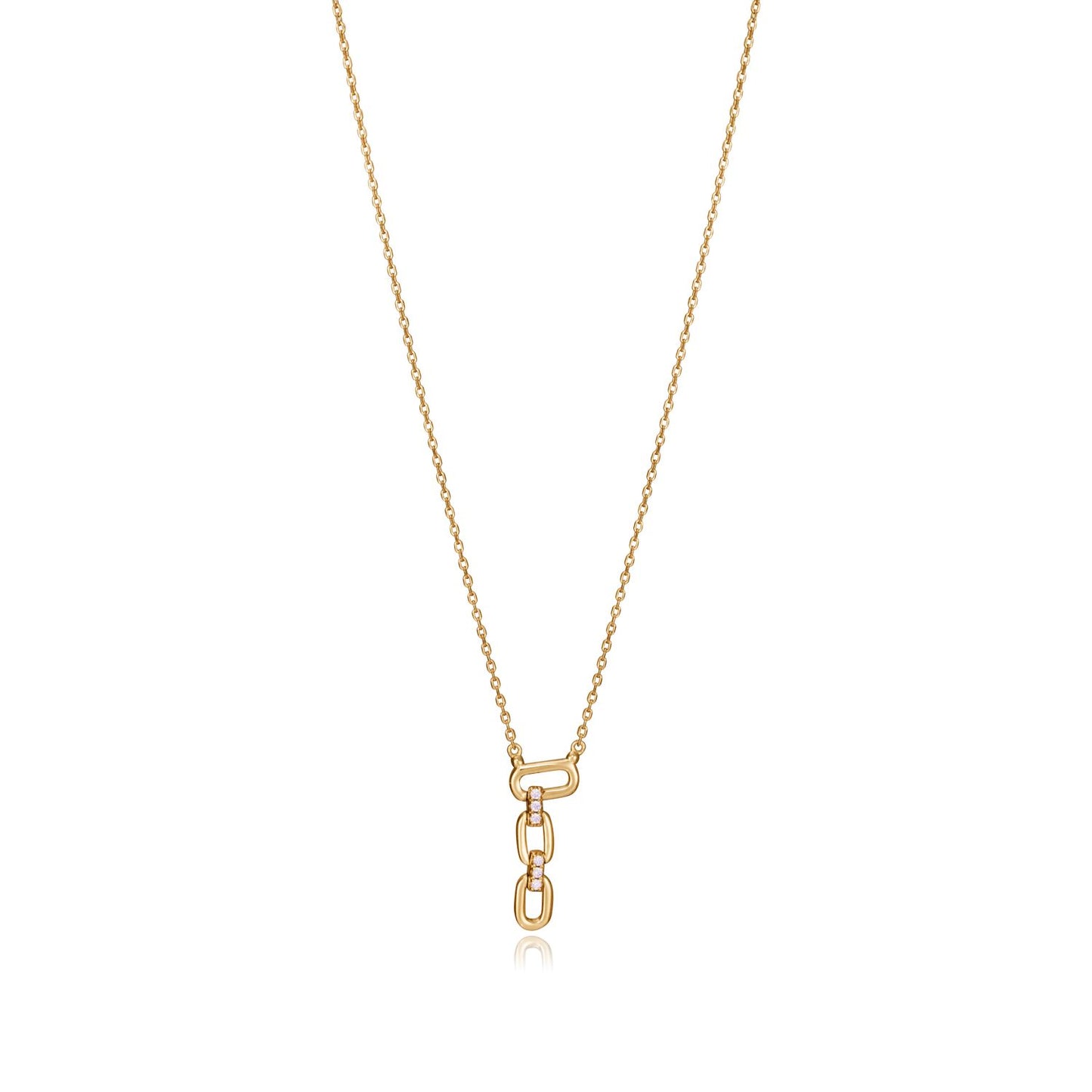 Elegant gold necklace with unique pendant design, featuring minimalistic chain, perfect for adding sophistication to any outfit.