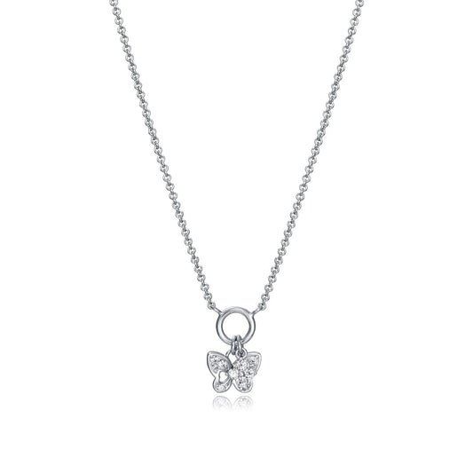 Silver necklace with butterfly pendant, VICEROY JEWELS Mod. 85023C000-38 for ladies, 925° silver with quartz movement and calendar.