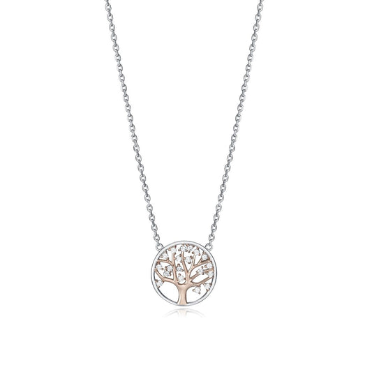 VICEROY JEWELS Mod. 85028C100-30 silver necklace with tree pendant for ladies, featuring quartz analog movement, water resistant 5 ATM.