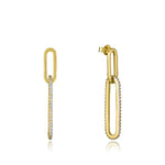 Elegant gold earrings with crystals showcasing modern design, part of the "VICEROY JEWELS Mod. 9137E100-30" collection for ladies.