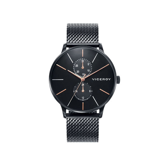 VICEROY Mod. BEAT wristwatch with quartz analog movement, stainless steel case, and bracelet. Elegant gent's watch with mineral dial.