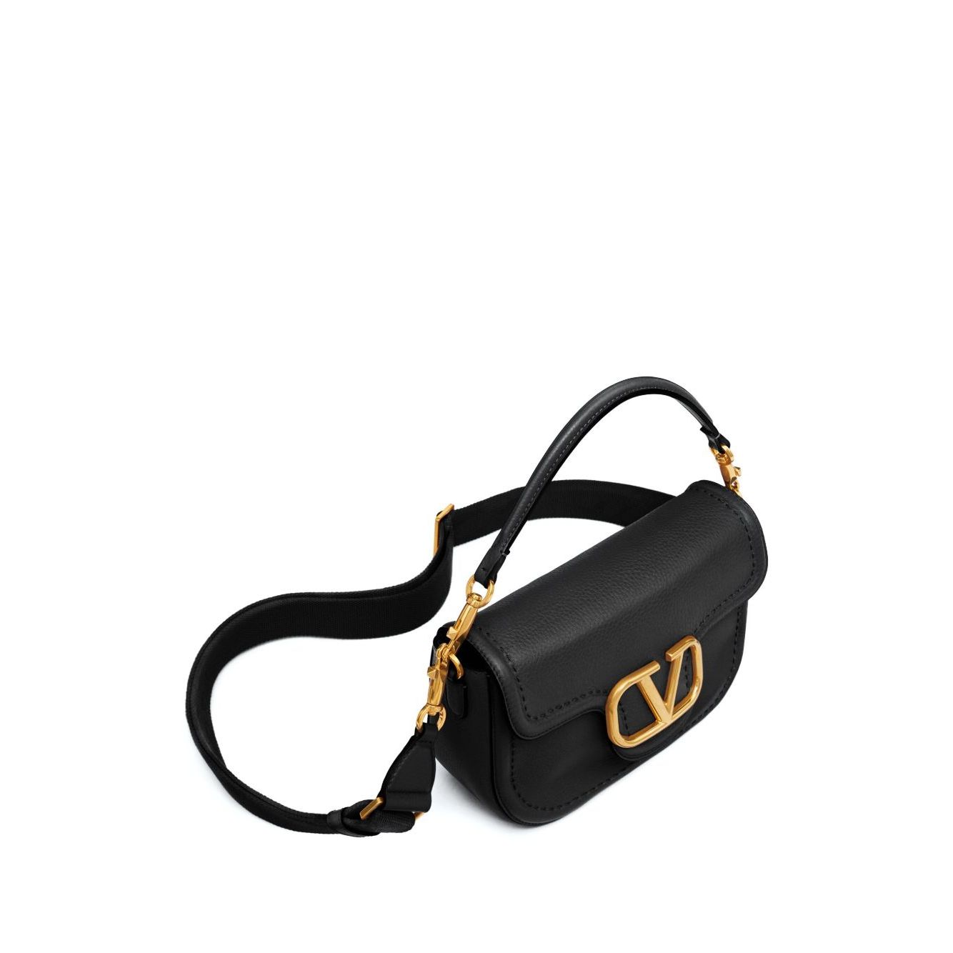 Valentino Garavani Alltime Grainy Calfskin Shoulder Bag