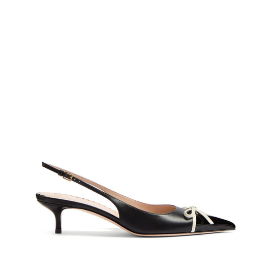 Valentino Garavani Bepointy 45mm Patent Leather and Kid Slingback Pumps Medium Heel