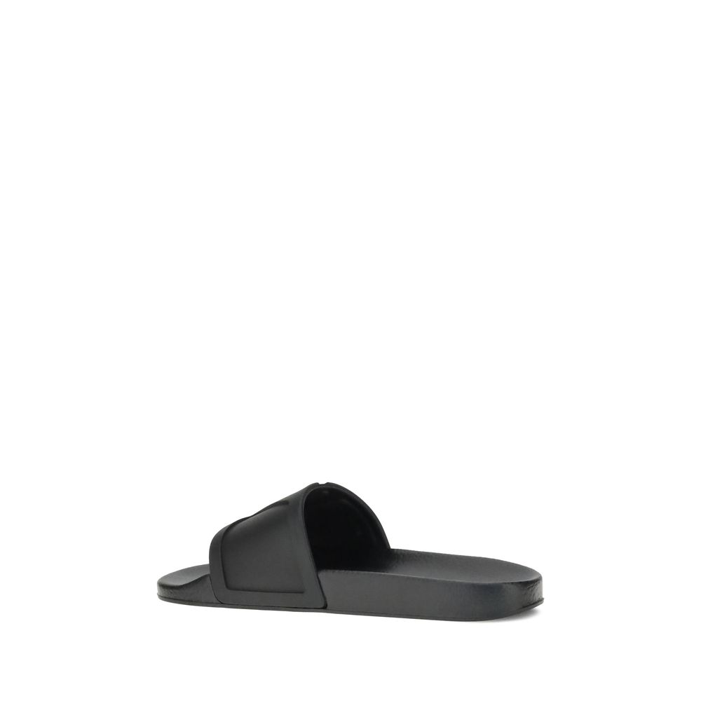 Valentino Garavani Black Rubber Sandals