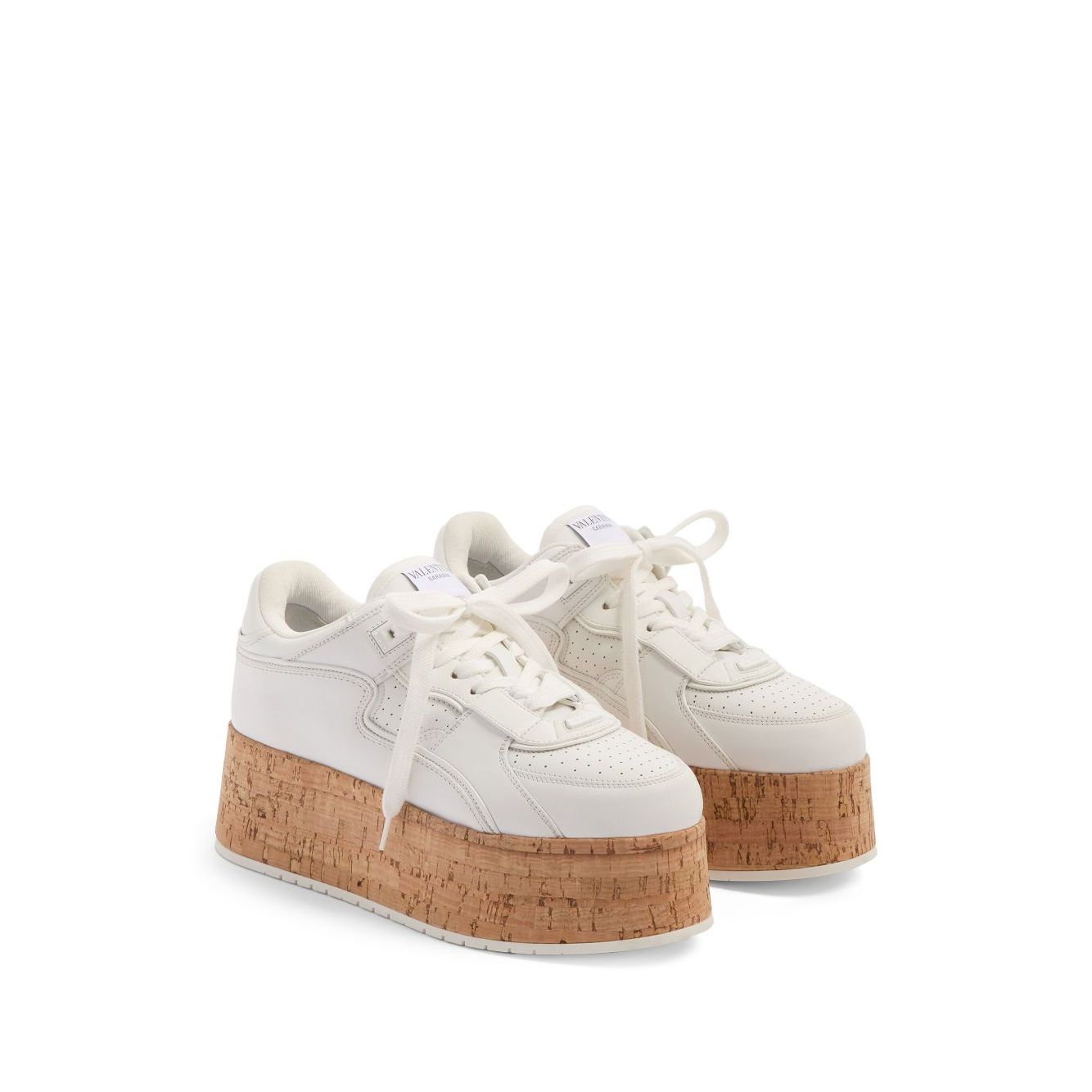Valentino Garavani Freedots XL Sneaker in Calfskin and Cork