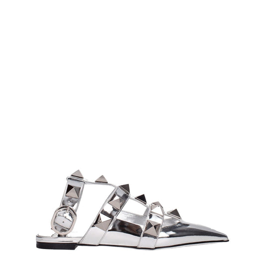 Valentino Garavani Gray Leather Sandals Valentino Garavani