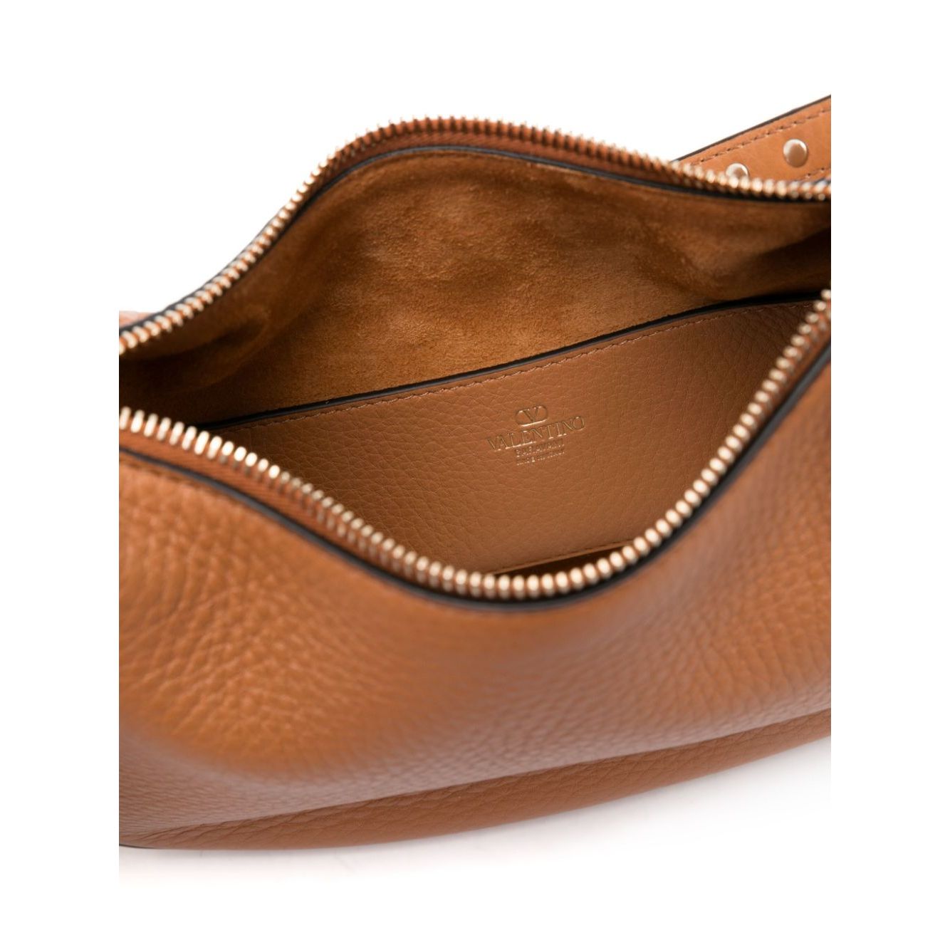 Valentino Garavani Rockstud Hobo In Pomegranate Calfskin Shoulder