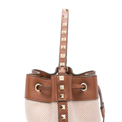 Valentino Garavani Rockstud canvas bucket bag