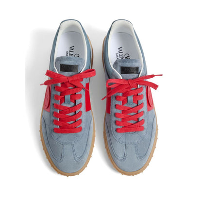 Valentino Garavani Upvillage Low Top Sneaker In Split Leather And Calfskin Nappa Leather