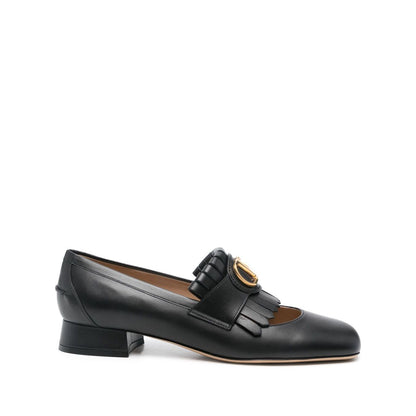 Valentino Garavani Vlogo Signature Calfskin Fringe Sabot Moccasin 25mm Moccasins