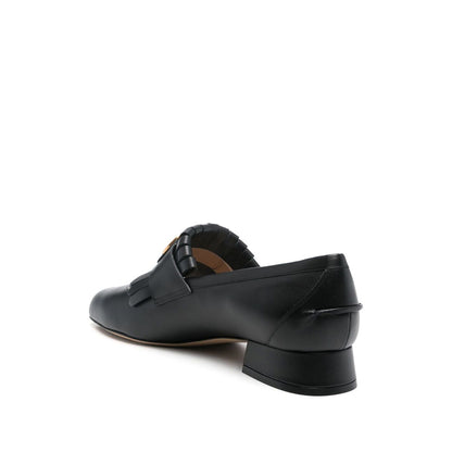 Valentino Garavani Vlogo Signature Calfskin Fringe Sabot Moccasin 25mm Moccasins