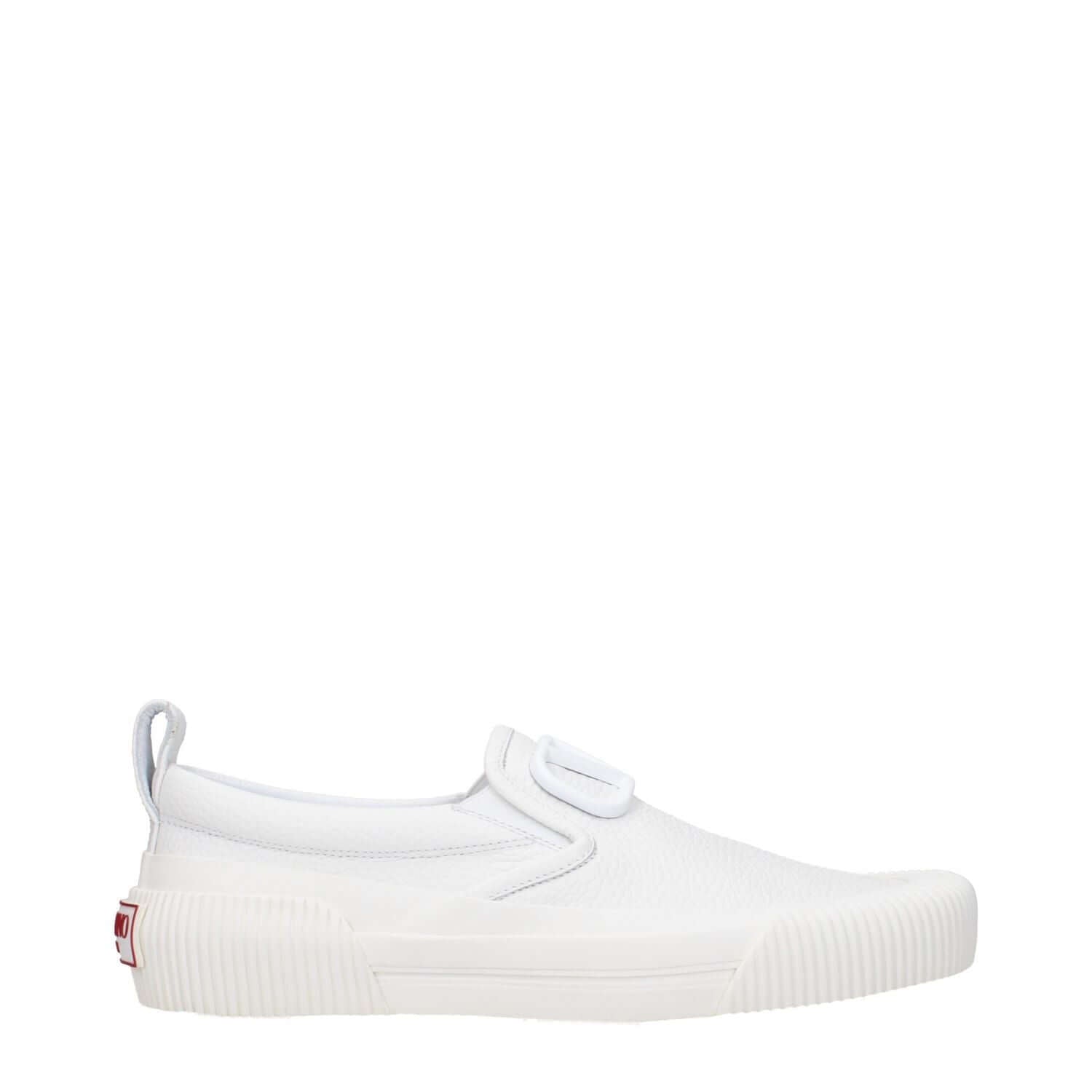 Valentino Garavani White Leather Slip-On Loafers