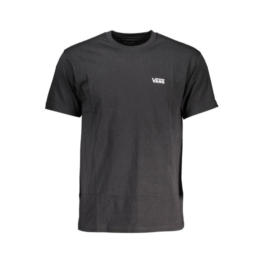 Vans Black Cotton Men T-Shirt featuring sleek design and bold logo, perfect for casual comfort and style.