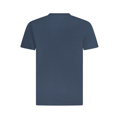 Vans Blue Cotton T-Shirt showcasing back view with classic fit and crew neck.