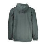 Vans Green Cotton Men Sweater, back view showcasing classic crew neck, long sleeves, perfect for casual wear.