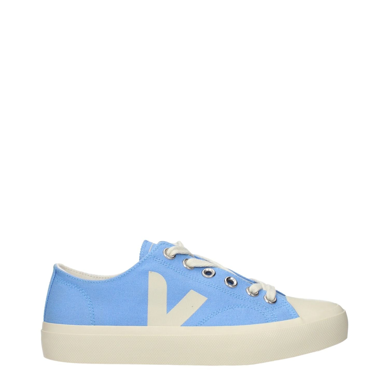 Veja Light Blue Fabric Low Top Sneakers