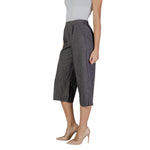Vero Moda Black And White Polyester Cropped Pant for fall/winter; stylish women's pants with viscose and elastane blend.