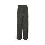 Vero Moda Gray Polyester Pant with pinstripe pattern, mid-rise waist and wide-leg style for a sophisticated look.