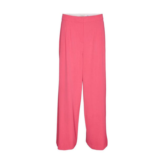 Vero Moda Pink Polyester Casual Pants Vero Moda