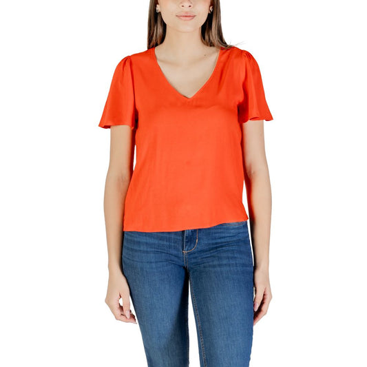 Vero Moda Red Viscose Blouse
