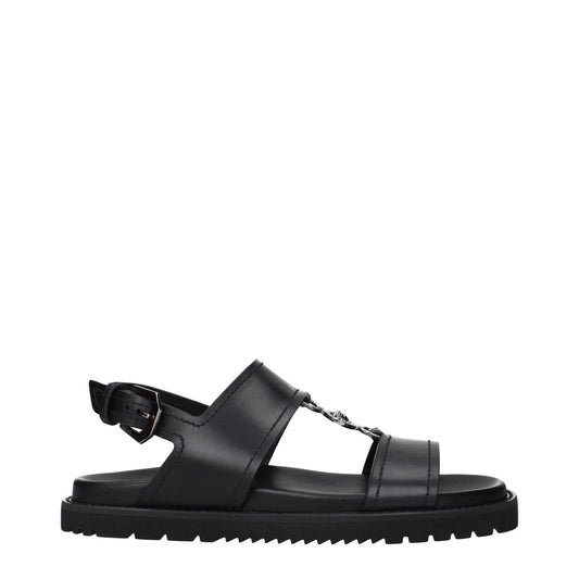 Versace Black Leather Sandals