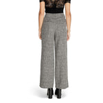 Back view of Vila Clothes Black Recycled Polyester Pant highlighting wide-leg design and tailored fit.