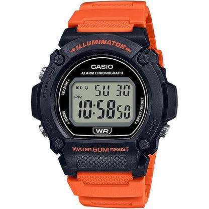 CASIO TIMELESS COLLECTION Mod. SPORT- ILLUMINATOR, WR 50M, ALARM, CHRONOGRAPH - BLACK (Brilliant color strap)