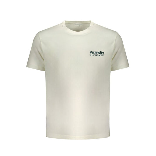 Wrangler Bianco Cotton Mens T-Shirt
