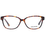 Zadig & Voltaire Brown Unisex Glasses Frame, full-rim, rectangle, plastic, 54-15-140 dimensions, demo lenses, branded case included.