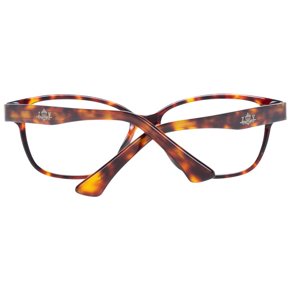 Zadig & Voltaire Brown Unisex Glasses Frame, rectangle full-rim plastic design with demo lenses, size 54-15-140, stylish eyewear