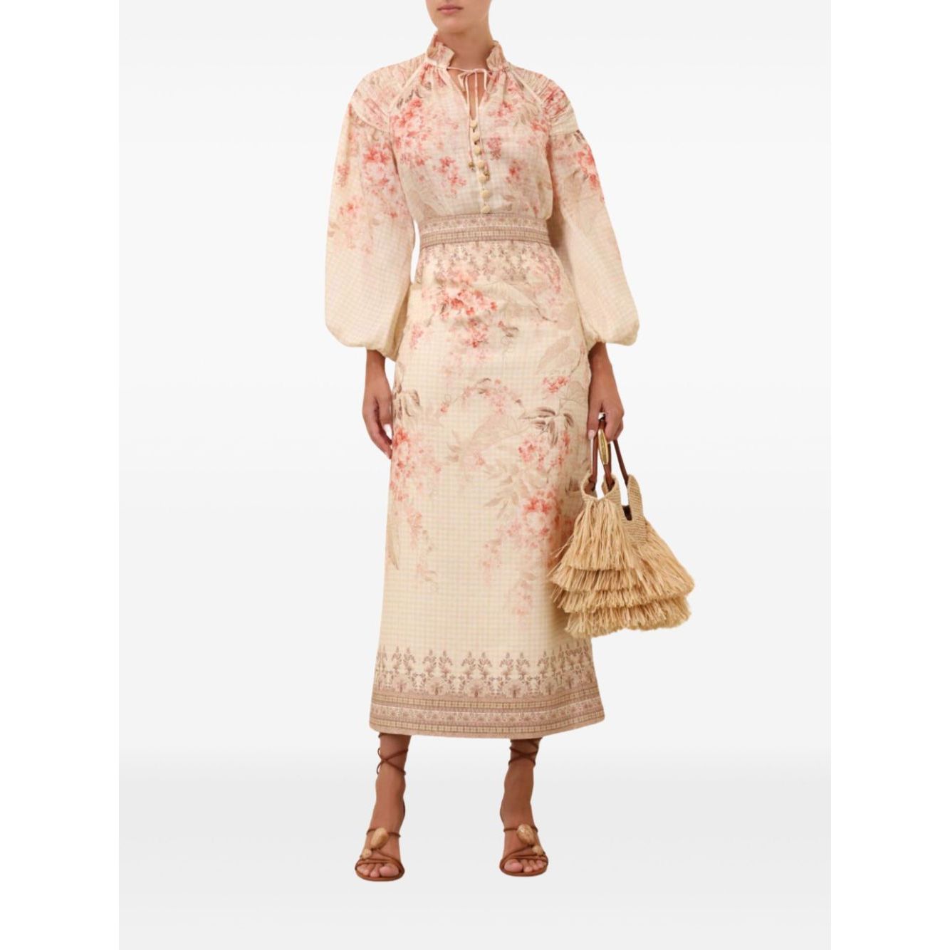 Zimmermann Illuminate Pencil Midi Skirt