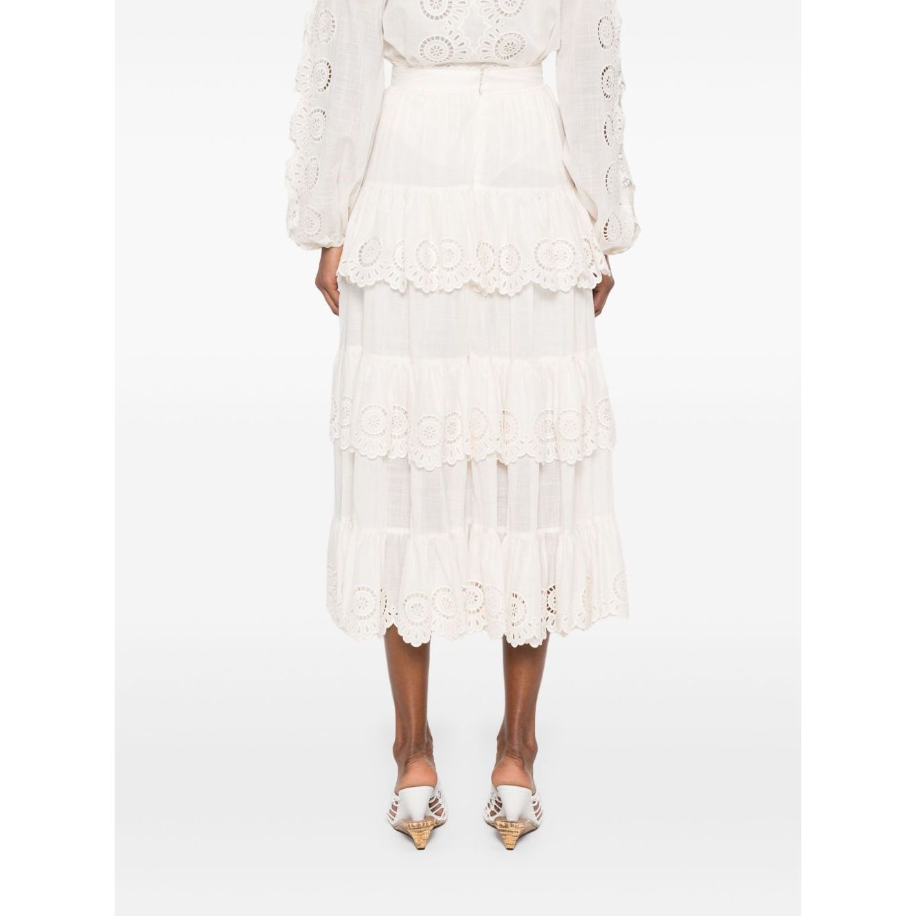 Zimmermann Lucky embroidered skirt