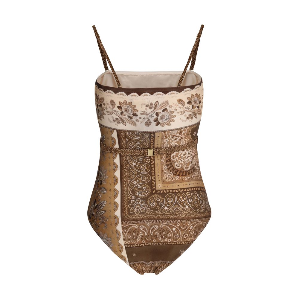 Front view with bag zipped and handles upright.