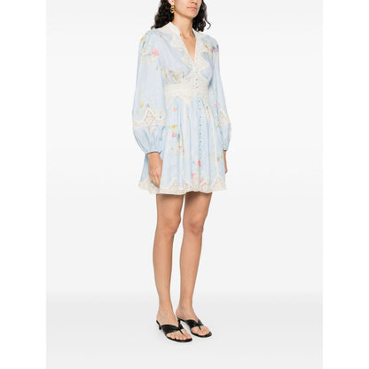Zimmermann Lucky plunging lace mini dress