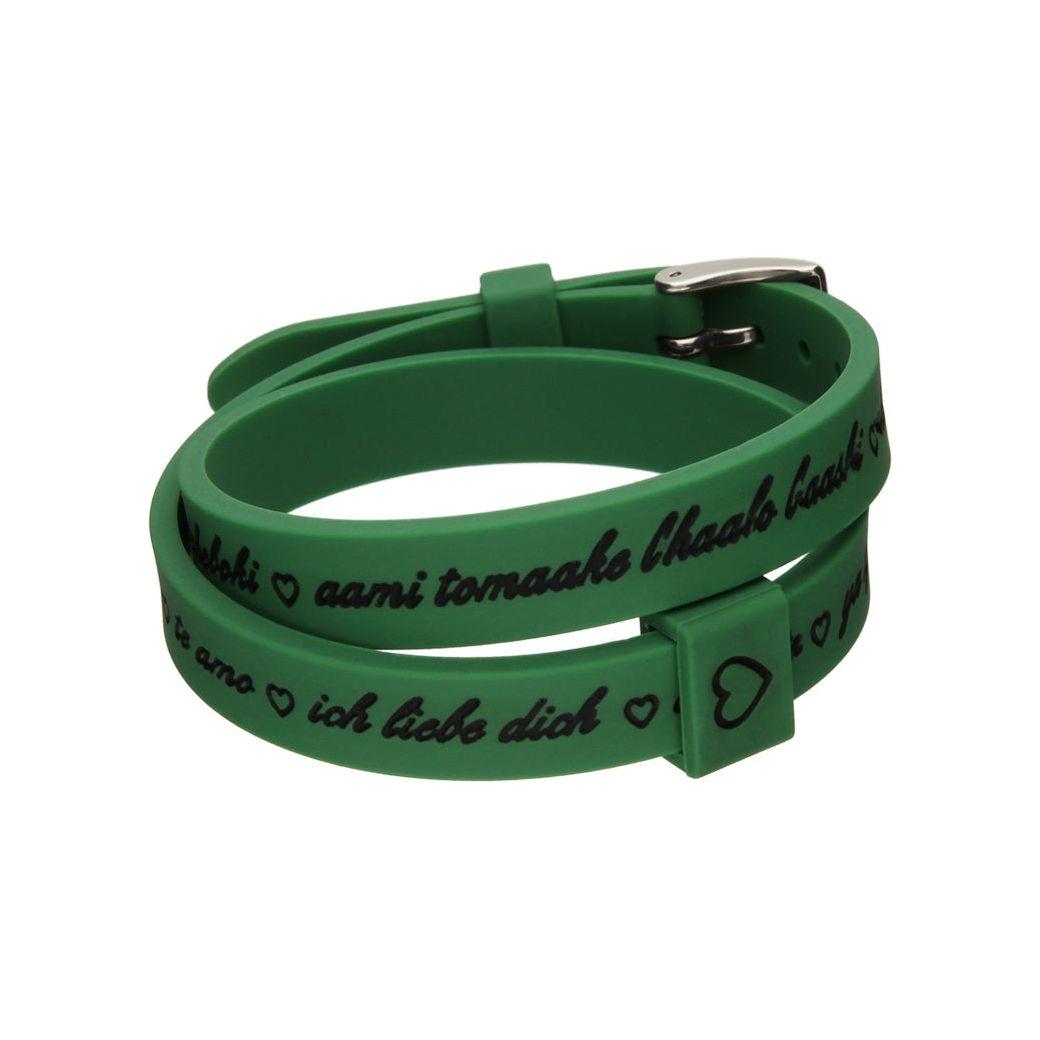 Il MEZZOMETRO Mod. I LOVE YOU SILVER - Bracciale in silicone/silicone bracelet Bracelet