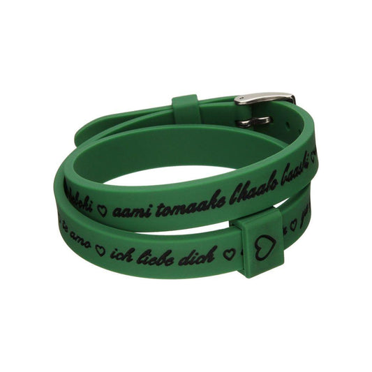 Il MEZZOMETRO Mod. I LOVE YOU SILVER - Bracciale in silicone/silicone bracelet Bracelet