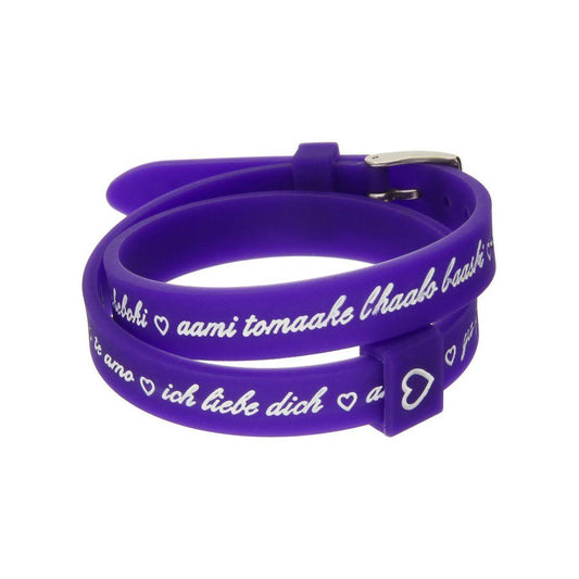 Il MEZZOMETRO Mod. I LOVE YOU SILVER - Bracciale in silicone/silicone bracelet Bracelet