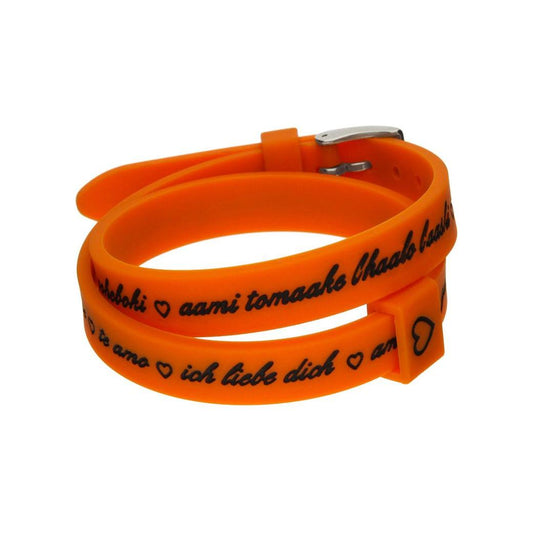 Il MEZZOMETRO Mod. I LOVE YOU SILVER - Bracciale in silicone/silicone bracelet Bracelet