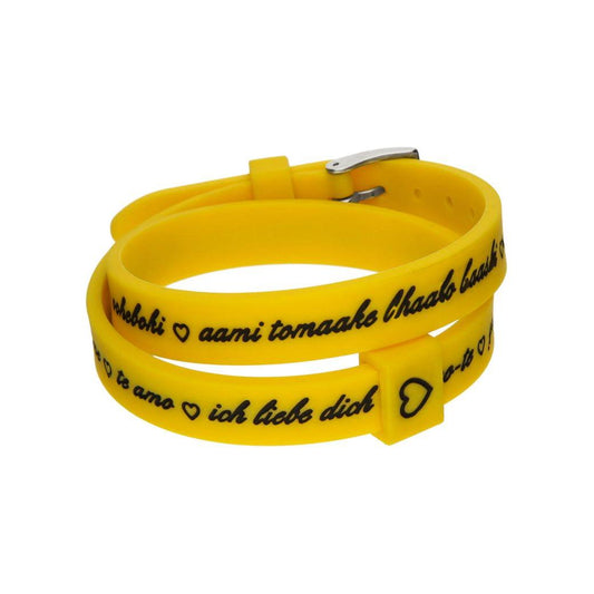 Il MEZZOMETRO Mod. I LOVE YOU SILVER - Bracciale in silicone/silicone bracelet Bracelet
