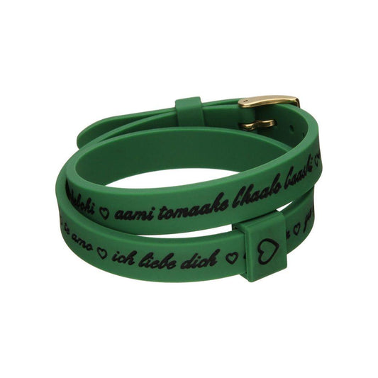 Il MEZZOMETRO Mod. I LOVE YOU GOLD - Bracciale in silicone/silicone bracelet Bracelet