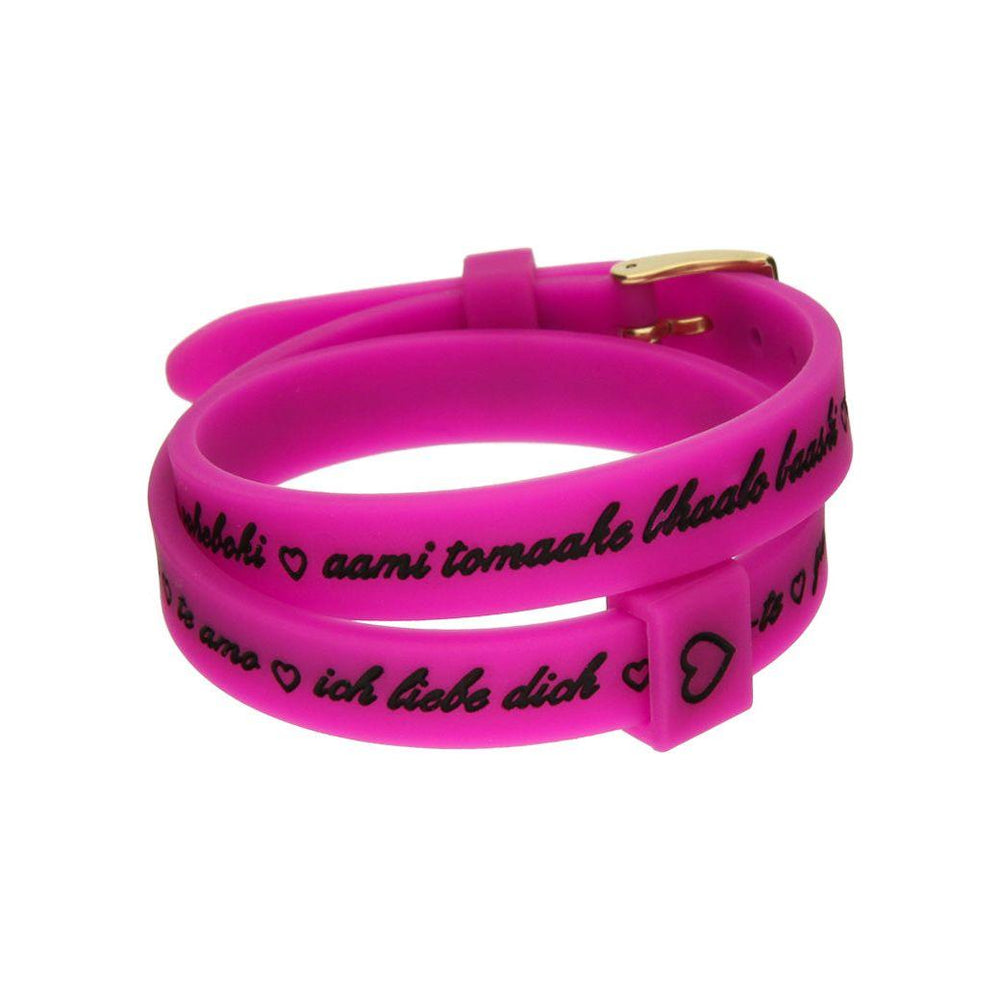 Il MEZZOMETRO Mod. I LOVE YOU GOLD - Bracciale in silicone/silicone bracelet Bracelet